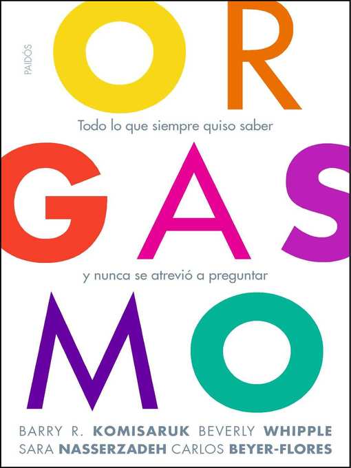 Title details for Orgasmo by Barry R.Komisaruk - Available